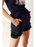 Women\'s shorts with pockets, black 629 - Online store - Boutique